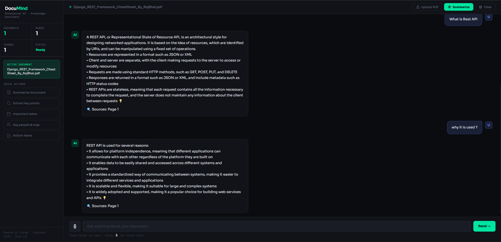 DocuMind RAG chatbot